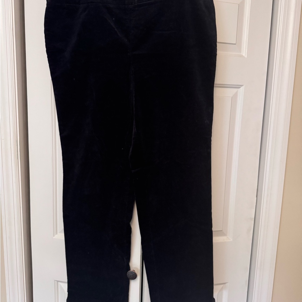 Chic Black Velvet Pants